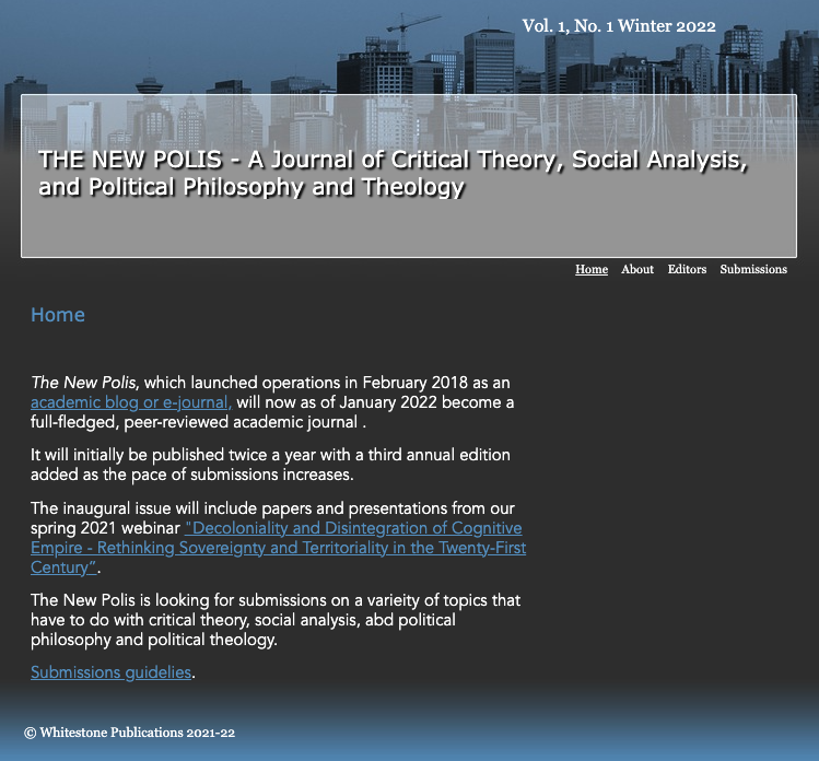 The New Polis Journal (Announcement)